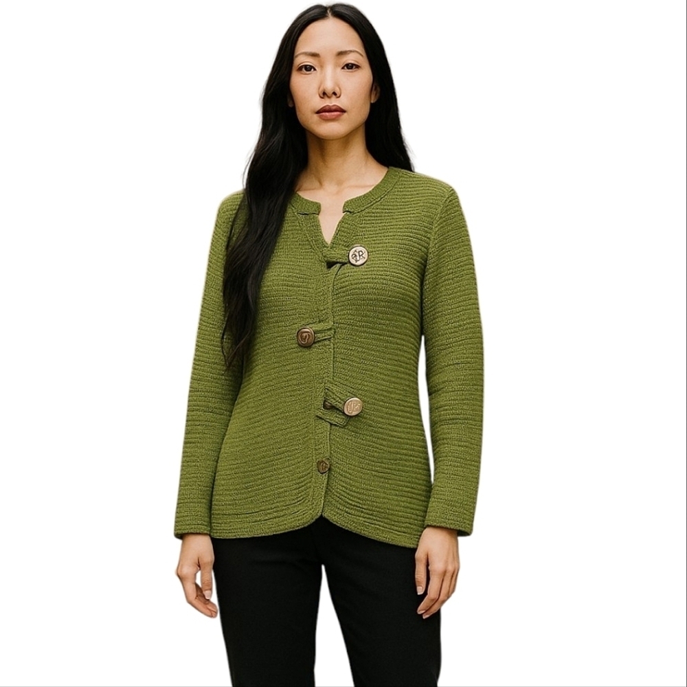 Willow Womens Cotton Sweater Small Olive Green Artsy Natural Goblincore Folksy